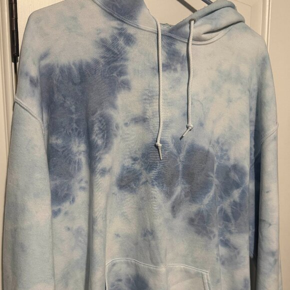 Artist Union Clothing Company Tie Dye Blue White Hoodie Large - Picture 4 of 5